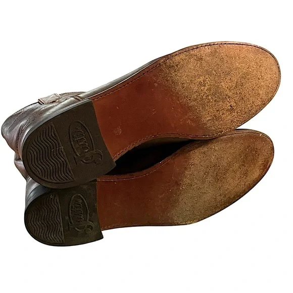 Justin Chestnut Marbled Deerlite Ladies Roper Western Boots Size 7.5B - Picture 7 of 13